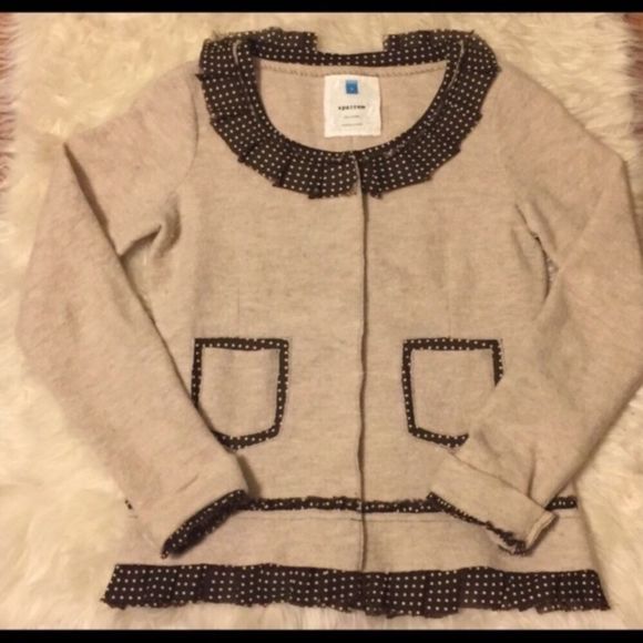 Anthropologie Sparrow Brown Au Fait Boucle Cardi - Picture 1 of 7